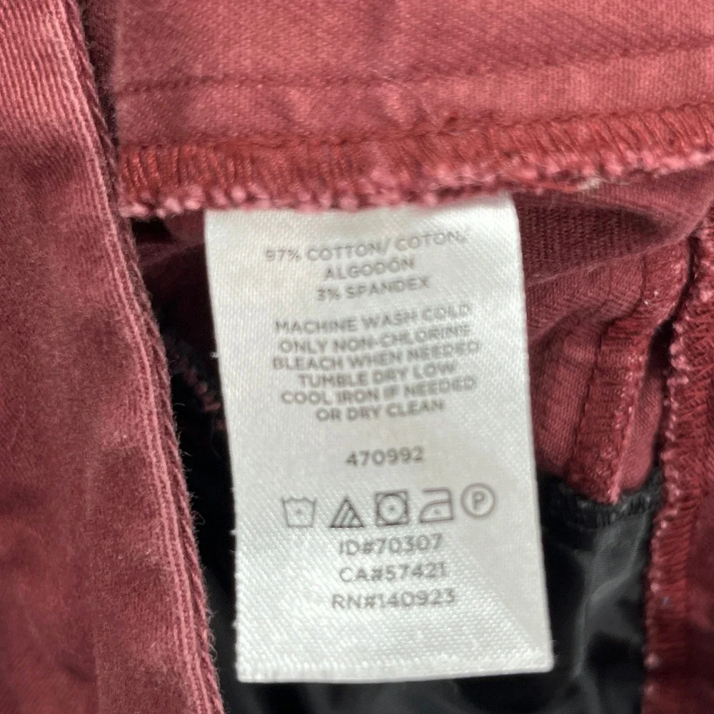 LOFT Skirt Womens 6 Rust Red Button Fly Utility Cotton Stretch Casual